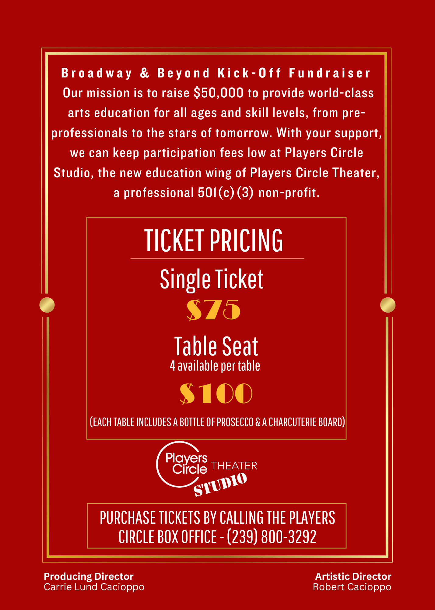 Fundraiser Flyer Back