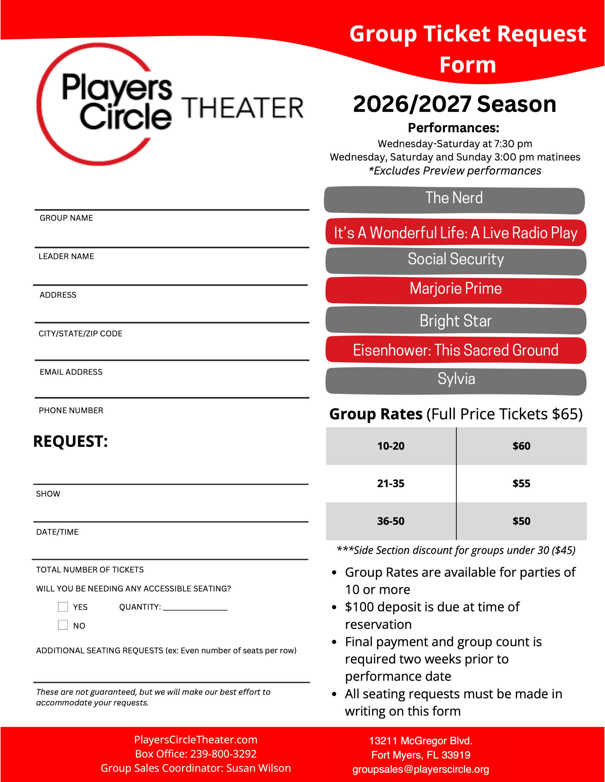 Group Ticket Request Page 1