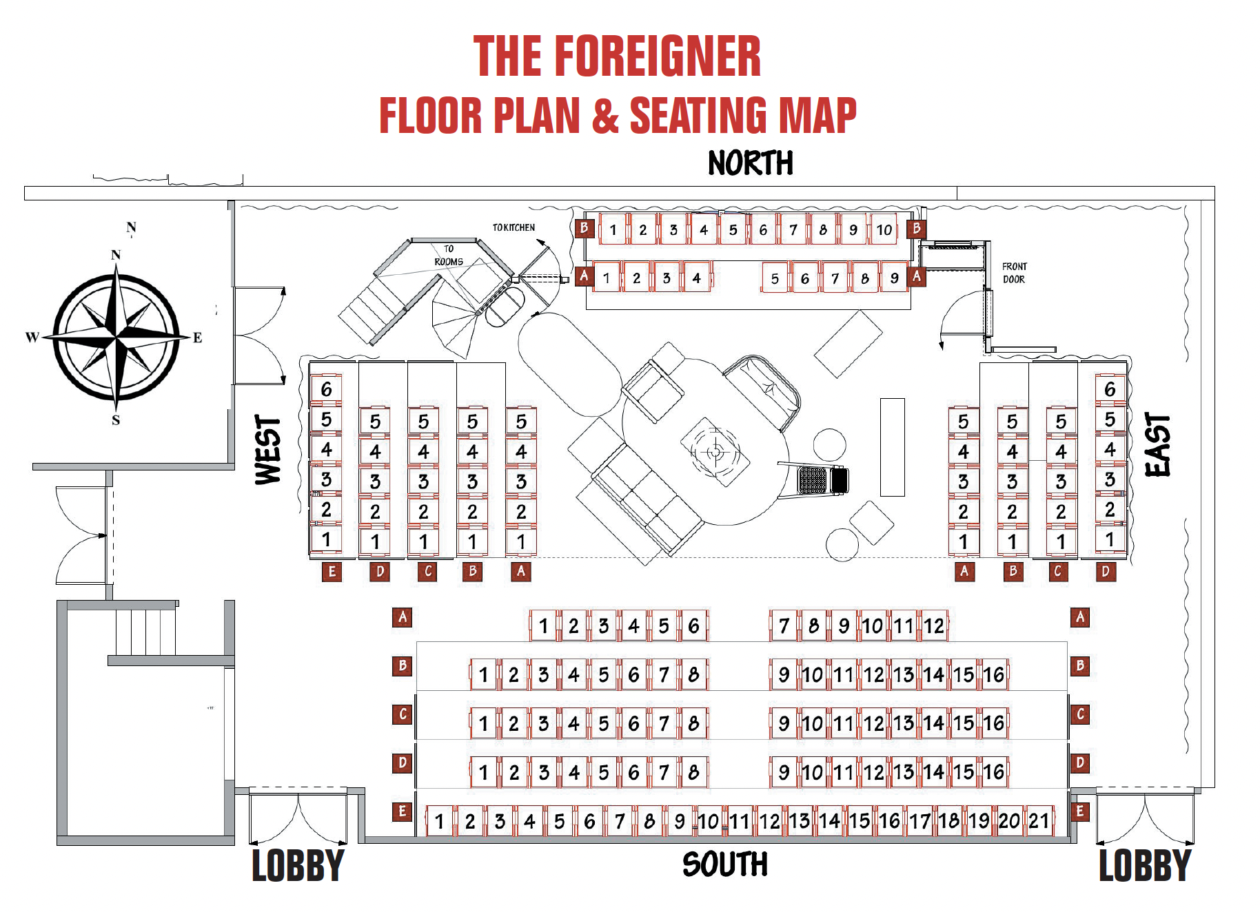 Players Circle Floor plan and Seating Map for The Foreigner