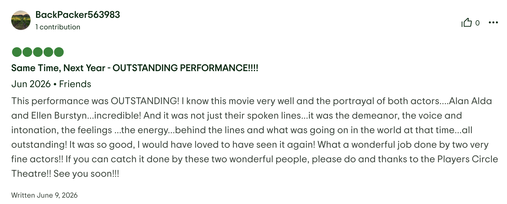 Trip Advisor Review