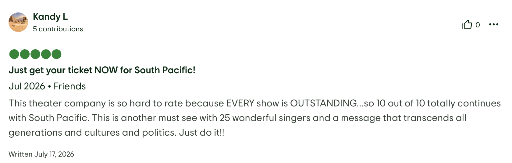 Trip Advisor Review