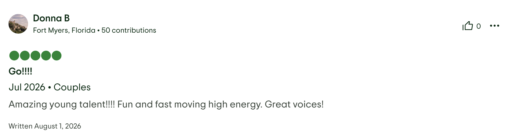 Trip Advisor Review