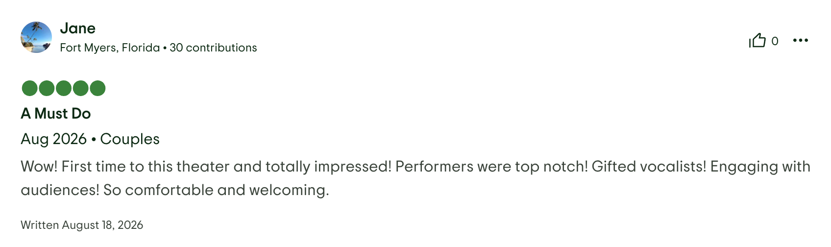 Trip Advisor Review