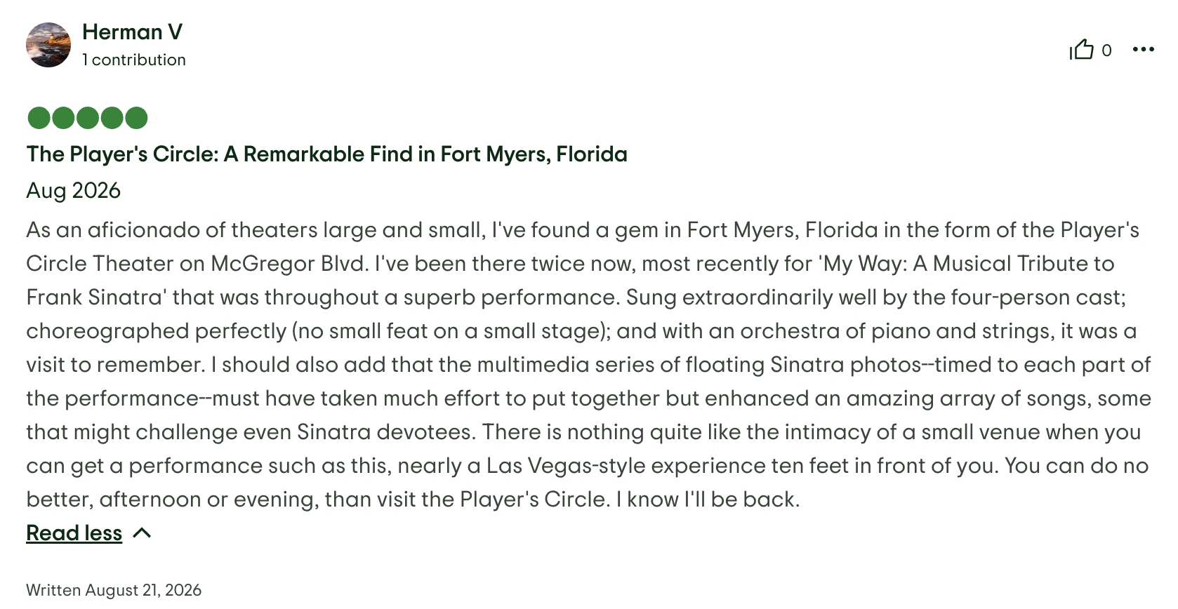Trip Advisor Review