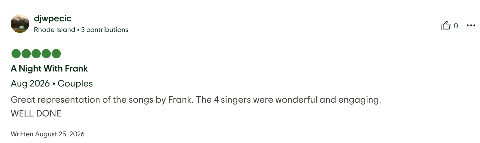 Trip Advisor Review