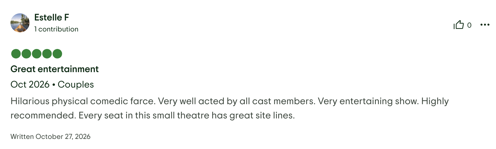 Trip Advisor Review