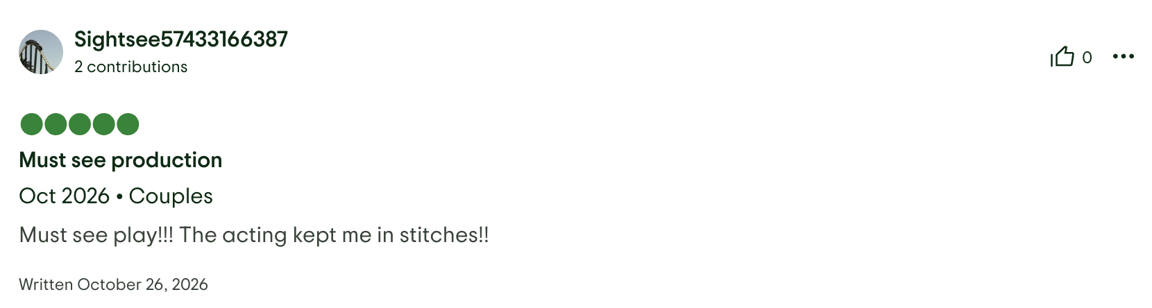 Trip Advisor Review